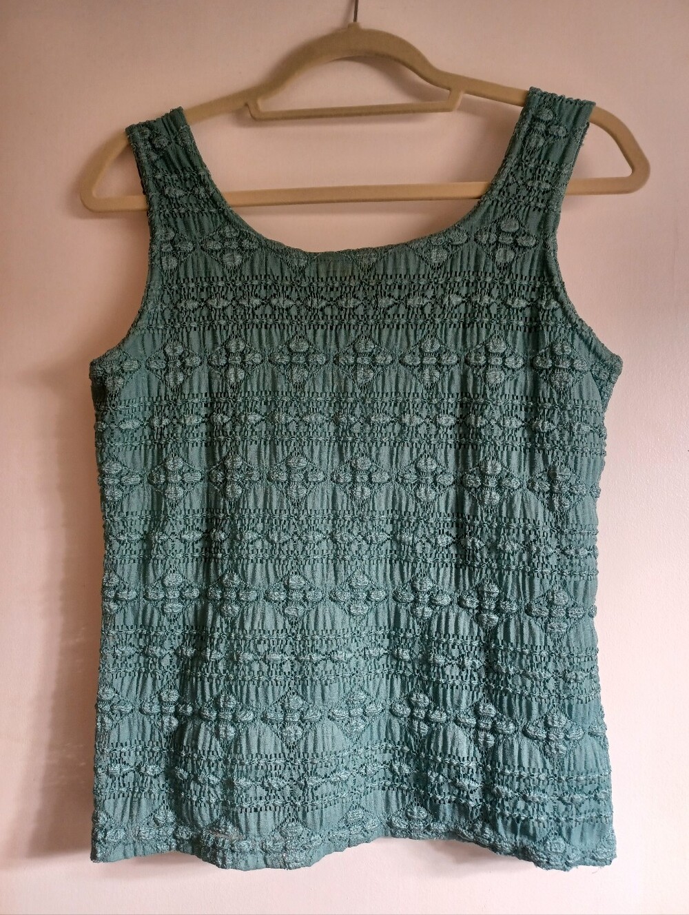 Creative Design Works CDW Women's Sleeveless Textured Tank Top - Teal M